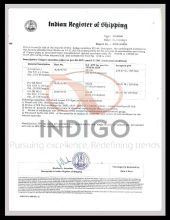 Indigo IRS Certificate