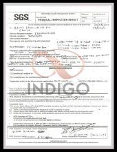 Indigo SGS Certificate